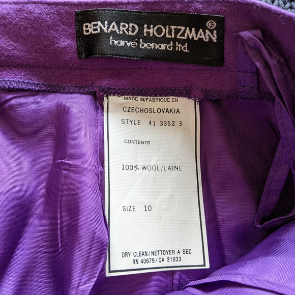 VTG Royal Purple Wool Skirt Sz 4 - Picture 9 of 14